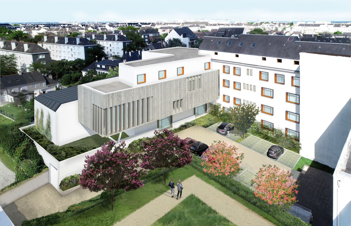Vue du conservatoire Boris Vian rénové (©Archidev architectes)
